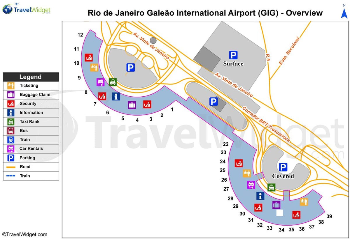 map of Rio de Janeiro gig বিমানবন্দর