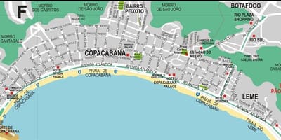 Copacabana Rio de Janeiro মানচিত্র