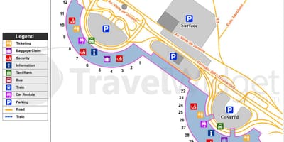 Map of Rio de Janeiro gig বিমানবন্দর